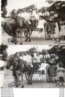 3V3Gz  04 Forcalquier Lot De 2 Photos Attelage Ane Ou Mulet Charette Promenade Enfants - Forcalquier