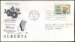 Canada - FDC - Wild Rose - 1961-1970