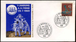 Bundespost - FDC - 1. Landung A.d. Mond - Europa