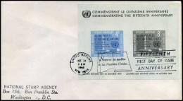 United Nations - FDC - Commemorating The Fifteenth Anniversary - FDC