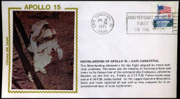 USA - FDC - Apollo 15 Moonlanding - America Del Nord