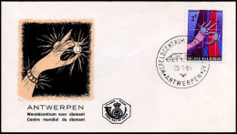 België - FDC - Antwerpen, Wereldcentrum Voor Diamant, 1314 - 1961-1970