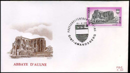 België - FDC - Abdij Van Aulne, 1483 - 1961-1970