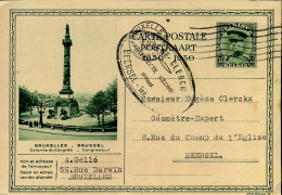 Postkaart / Carte Postale : Van Bruxelles/Brussel Naar Beersel - Storia Postale