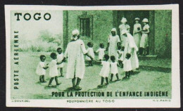 1942. TOGO. Children Aid. POUR LA PROTECTION DE L'ENFANCE INDIGENE. Green Stamp ... (Michel 174 IMPERFORATED) - JF547277 - Nuovi