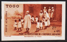1942. TOGO. Children Aid. POUR LA PROTECTION DE L'ENFANCE INDIGENE. 2F + 6F IMPE... (Michel 175 IMPERFORATED) - JF547278 - Nuovi