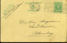 Postkaart - Carte Postale : Van Bruxelles /Brussel Naar Alsemberg - Storia Postale