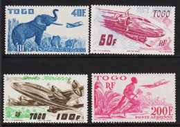 1947. TOGO. AIR MAIL POSTE AERIENNE 40 + 50 100 + 200 F, Beautiful Hinged Stamps.  (Michel 213-216) - JF547280 - Nuovi