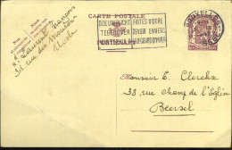 Postkaart - Carte Postale :  Van Bruxelles/Brussel Naar Beersel - Storia Postale