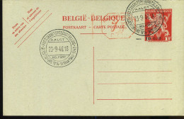 Postkaart - Carte Postale : -10%, Stempel : Postzegeltentoonstelling Aalst, Slachtoffers 1914-1918 En 1940-1945 - 1946 -10%