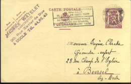 Postkaart - Carte Postale : Van Bruxelles /Brussel  Naar Beersel - "Maurice Watelet, Assureur" - Storia Postale