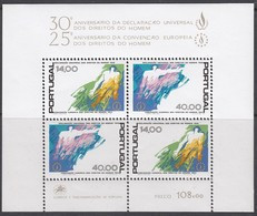 PORTUGAL  Block 24, Postfrisch **, 30. Jahrestag Der Allgemeinen Erklärung Der Menschenrechte, 1978 - Blocks & Kleinbögen