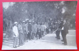 Carte Photo 06 NICE 1915 Hopital Militaire Blesses Partie De Petanque Photo Massa - Salud, Hospitales