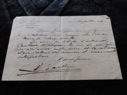 F-394 , Document, JOSEPH BARTHES , Assurances , Avenue Gambetta, Béziers, 1905 - Banque & Assurance