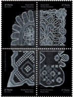 BRAZIL 2021  -  BRAZILIAN LACE   - 4v (+)  MNH - Ungebraucht