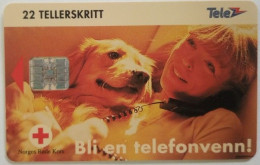 Norway 22 Unit Chip Card - N-34  Rode Kors - Norvegia