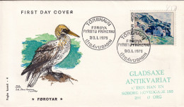 WEB FOOTED BIRDS- BOOBY - FAROE ISLAND- FDC- 1975- BIRFC-11 - Albatrosse & Sturmvögel