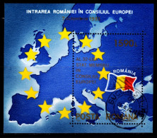 AS0237 Romania 1993  Map Of The Flag S./S CTO - Unused Stamps