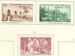 SENEGAL PA N° 18/20 AU PROFIT DE L'ENFANCE INDIGENE NEUF   CHARNIERE PROPRE - Unused Stamps