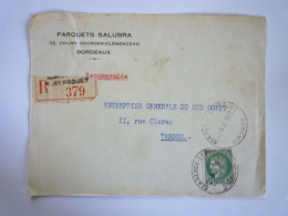2024 - 2360  Enveloppe REC Au Départ De BORDEAUX - SAINT-PROJET  à Destination De TARBES  1939   XXX - Storia Postale