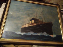 Paintinng Ship White Star 1904 - Huiles