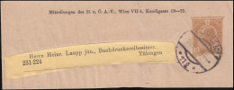 Österreich Streifband S 6 Kaiser Franz Joseph 3 Heller, WIEN 1903 Nach Tübingen - Autres & Non Classés