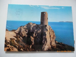Cartolina Viaggiata "SARDEGNA PITTORESCA NORA -  Antica Torre Sul Mare" 1972 - Cagliari