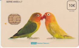 ISN-135 TARJETA DE ESPAÑA DE ISERN DE LA SERIE AVES Nº7  LOROS-PARROT-BIRD-PAJARO - Emissions Basiques