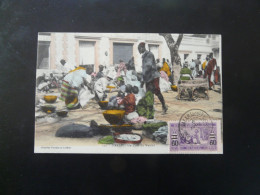 CPA Dakar Coin Du Marché Oblit. Dakar Succursale Senegal AOF - Brieven En Documenten