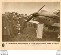 TOUSSUS LE NOBLE AERODROME MR TILLON EXAMINE LES NOUVEAUX MODELES D'AVIONS  ROCHE AVIATION  DOCUMENT FEUILLET 24 X 20 CM - Other & Unclassified