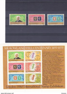 SAINT VINCENT 1979 ROWLAND HILL Yvert 534-536 + BF 9, Michel 540-542 + Bl 9 NEUF** MNH Cote :yv 8 Euros - St.Vincent (1979-...)