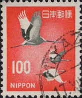 Japon Poste Obl Yv: 844A Mi:1007A Cicognes (Beau Cachet Rond) (Thème) - Ooievaars