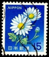 Japon Poste Obl Yv: 838 Mi:930Ax Marguerites (Lign.Ondulées) - Gebruikt