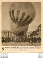 UN LACHER DE BALLONS LIBRES PLACE DE LA CONCORDE  A.F.P.  DOCUMENT FEUILLET 24 X 20 CM - Andere & Zonder Classificatie