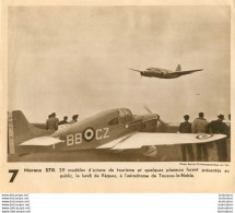 TOUSSUS LE NOBLE AERODROME  MORANE 570 ET 29 AUTRES MODELES  DOCUMENT FEUILLET 24 X 20 CM - Altri & Non Classificati