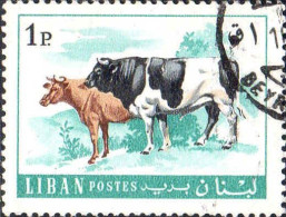 Liban Poste Obl Yv: 270 Mi:1022 Vache & Taureau (Beau Cachet Rond) - Vacas