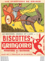 BUVARD BISCOTTES  GRINGOIRE LES AVENTURES DE GRINGO - Zwieback