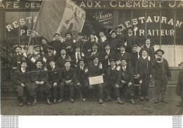 CHATEAUBRIANT CARTE PHOTO CONSCRITS CLASSE 1910 CAFE DES ORMEAUX - Châteaubriant
