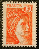 1968 France 1978 Oblitéré Sabine D’après David 0,30 Orange - Oblitérés