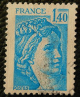 1975 France 1978 Oblitéré Sabine D’après David 1,40 Bleu - Oblitérés