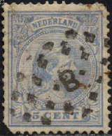 Pays-Bas Poste Obl Yv:  35 Mi:35aa Reine Wilhelmine Dents Courtes (TB Cachet Rond) - Usati