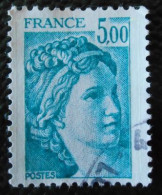 2123 France 1981 Oblitéré Sabine D’après David 5,00f Bleu - Oblitérés