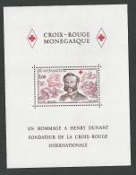 Bloc N°15 Croix Rouge Monégasque  Neuf Sans Charnière ** - Blocks & Kleinbögen