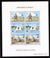 Monaco , Bloc N° 17  Histoire Du Service Des Postes ** - Blocks & Sheetlets