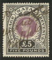 Natal 1902. Pound 5 KEVII. SACC 120, SG 144. - Natal (1857-1909)