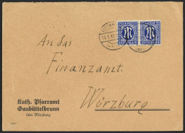 Bizone Brief Gaubüttelbrunn Würzburg Mit Mi 9 Z (2) 1x PF III Gepr BPP - Briefe U. Dokumente