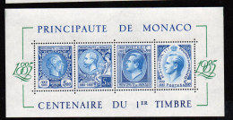 Monaco , Bloc N° 33 Centenaire Du 1er Timbre  ** - Blocks & Kleinbögen