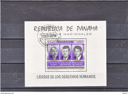 PANAMA 1968 Droits De L'homme Kennedy Martin Luther King Michel Block 102 Oblitéré - Panama