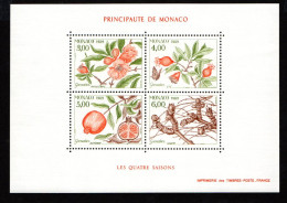 Monaco , Bloc N° 44 Les Quatre Saison Du Grenadier  ** - Blocks & Sheetlets