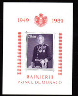 Monaco , Bloc N° 45 RAINIER III Prince De Monaco  ** - Blocks & Kleinbögen